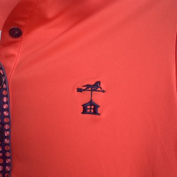 Peter Millar Women's Henley Top Size Small UV SPF 50 Protection Orange Coral - Picture 3 of 7